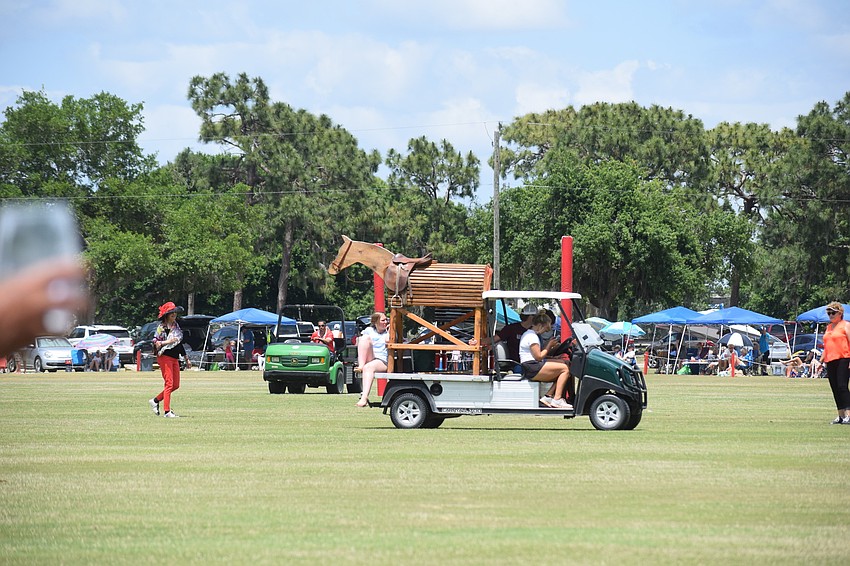 At the Sarasota Polo Club, you can test your polo skills without getting on a real horse.