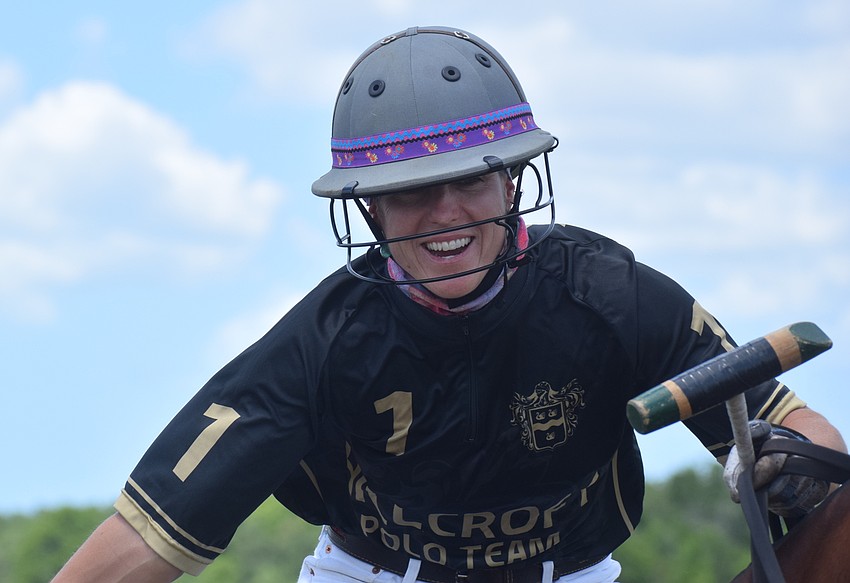 Hillcroft's Kelly Beck greets fans before the season finale begins.