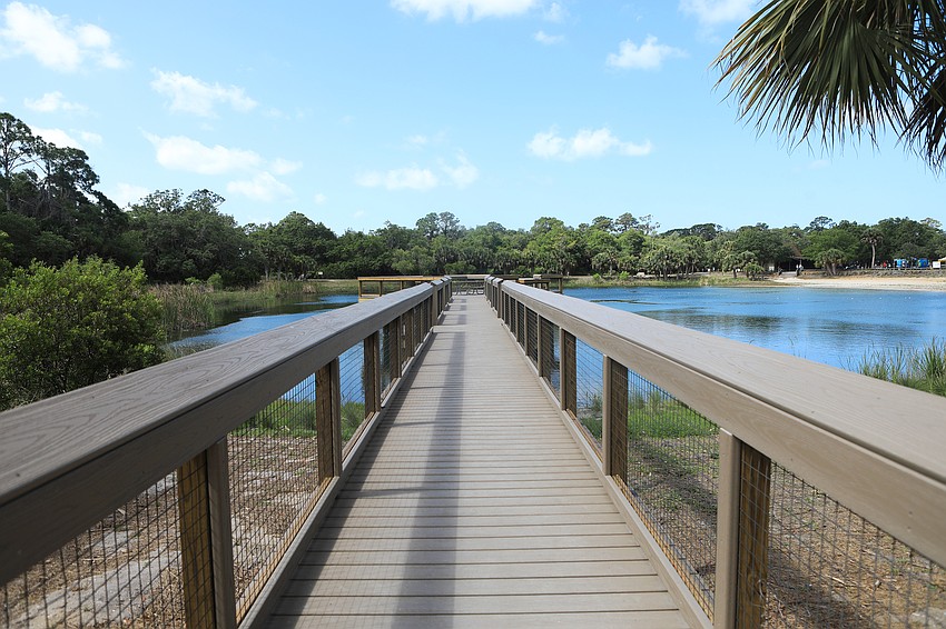 The day included a ribbon cutting ceremony for the park's recently completed fishing pier.