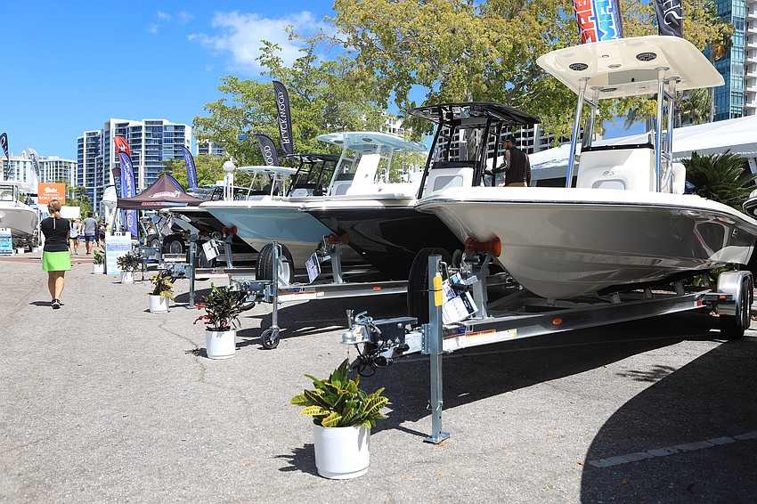 Plenty of boats were on display over the weekend.