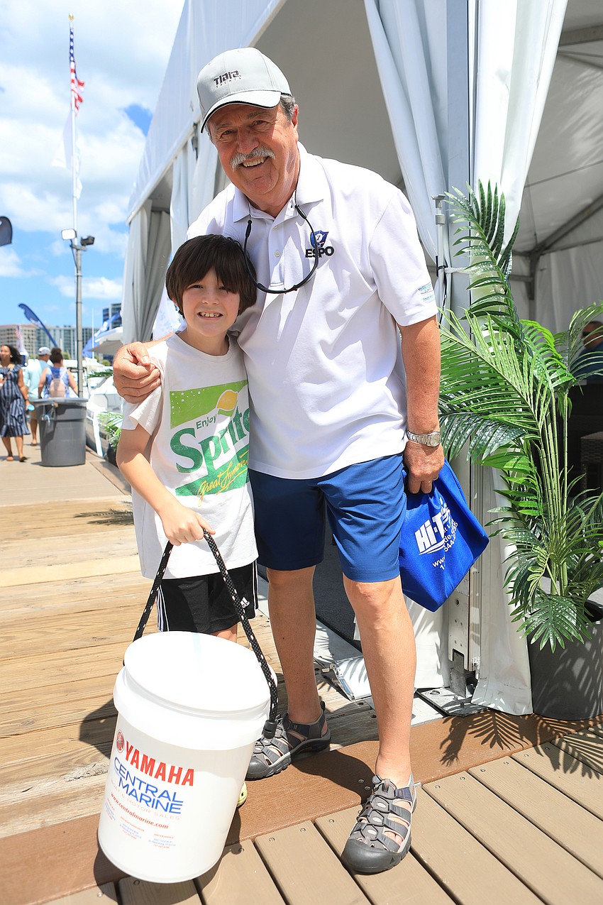 Lou Merucci takes his grandson Conor Callihan to the show.