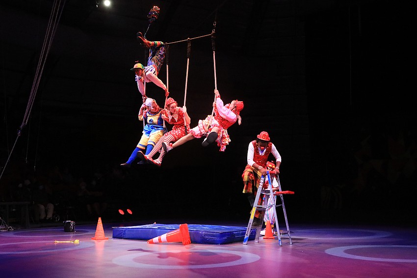 The Sailor Circus Clowns put on a lively act.