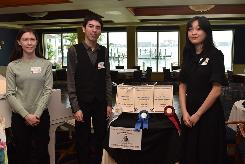 Music winners Haley Sprague, Christopher Wheaton and Tina Tran.