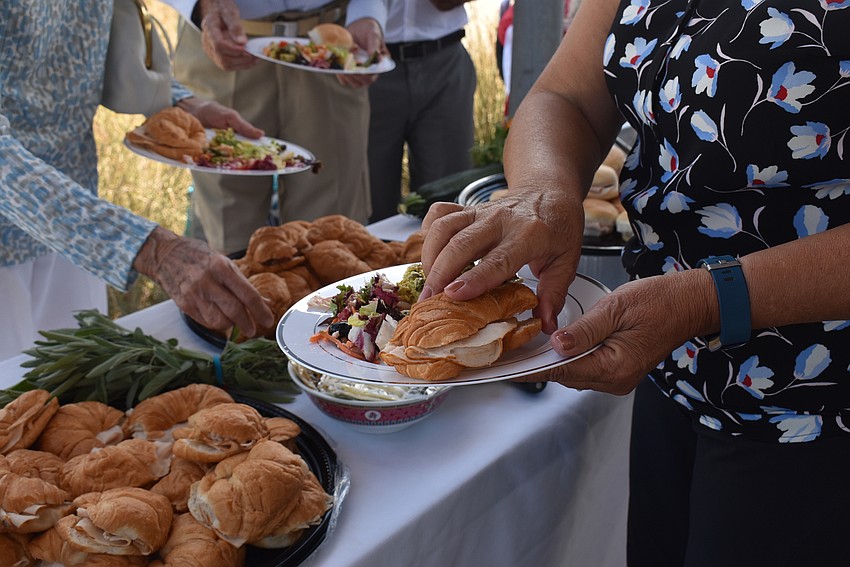 Attendees grabbed a picnic lunch.