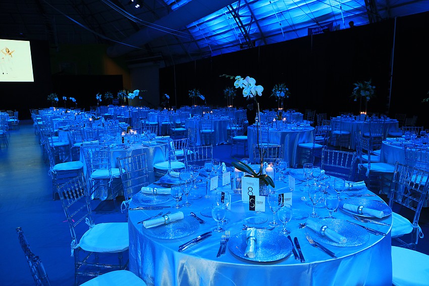 The venue had a white color scheme for the night.