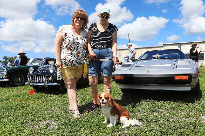 Heather Shannon and Kathy Hutchinson bring Cooper the dog to the show.