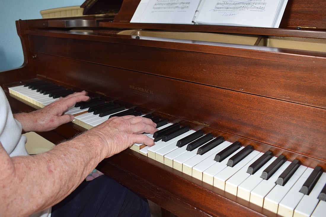 Marilyn Coker said the baby grand piano being donated to the Myakka City Historic School House is made for a bigger space and has a huge sound.
