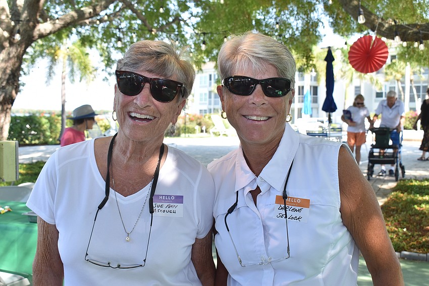 Sue Ann Ascough and Darlene Sedlock arrived early to the party.
