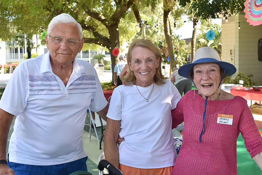 John Bock, Mary Bock and Beverly Grimes grabbed a table together.