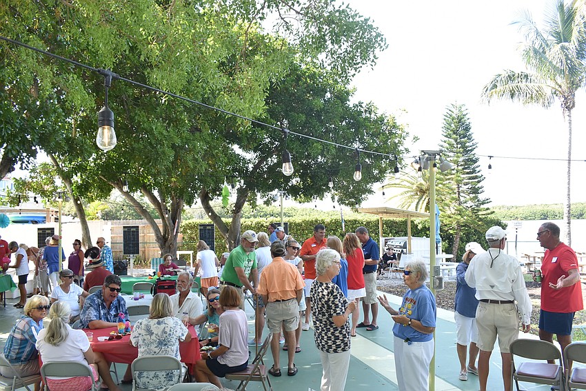 Dozens of attendees came over to celebrate.