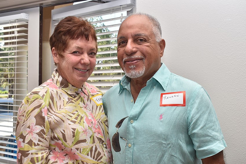 Fran Van Zandt and Reuben Fernandez feasted on Mexican appetizers.