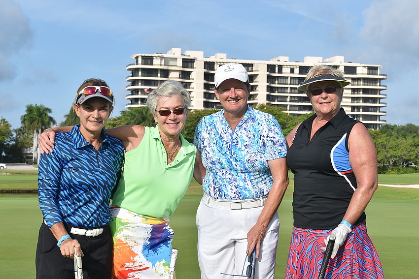 Ana Maria Motta, Carroll Baker, Martha Greenhalgh and Diane Drury line up for their next hole.