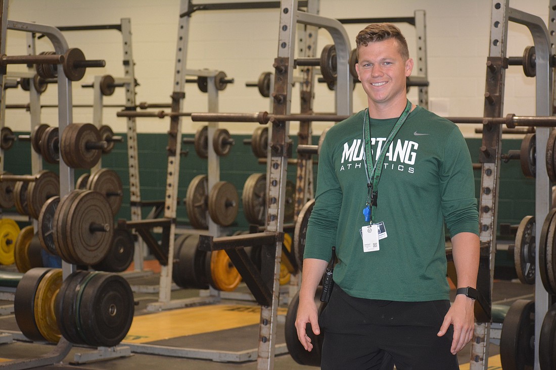 Andrew Shackleford was hired as Lakewood Ranch High&#39;s director of sports performance in 2021. Shackleford and athletic director Kent Ringquist are leading the school&#39;s efforts to renovate the weight room after 24 years.