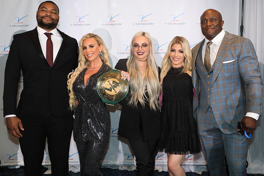 Angelo Dawkins, Dana Brooke, Liv Morgan, Alexa Bliss and Bobby Lashley