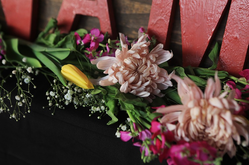 Guests picked up flowers for the evening.