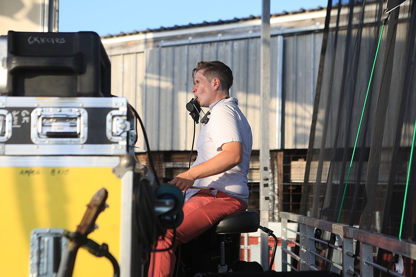 Zackery Pomerlau plays the drums.