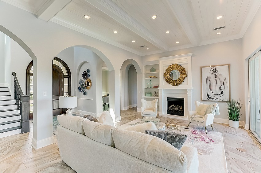 Natural gas service runs throughout the house, including the living room fireplace. (Photos courtesy Melissa Perrigoue with Coldwell Banker Realty)