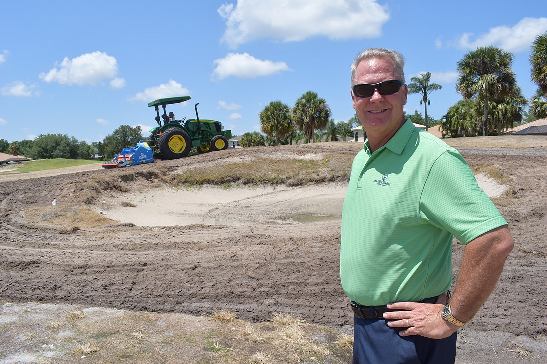 Mark Bruce says the course will be a par 71 when it is finished. It will be 6,900 yards from the back tees.