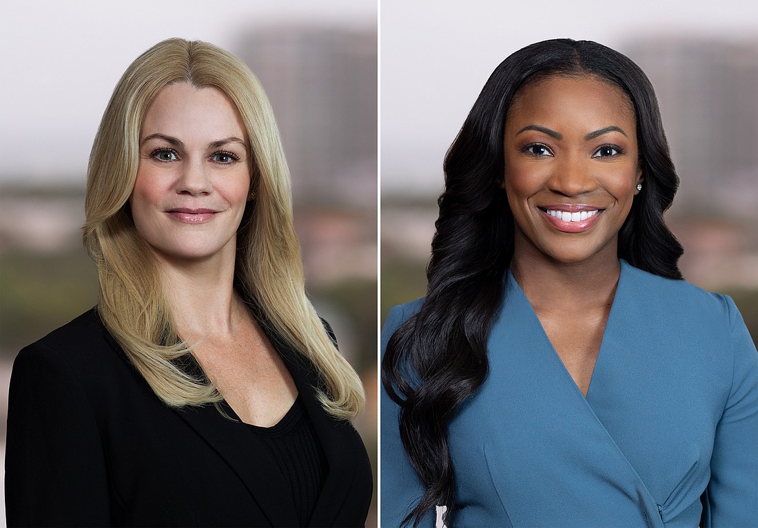 Ashley Hodson is a new partner in the wealth strategies service line. Alicia Lewis was announced as a new senior attorney in the real estate and development service line. (Courtesy photos)