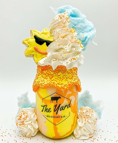 The Sunshine Shake of Orange Blossom ice cream, toppings and a cookie, is exclusive to the Jacksonville location of The Yard Milkshake Bar in The Strand at Town Center.