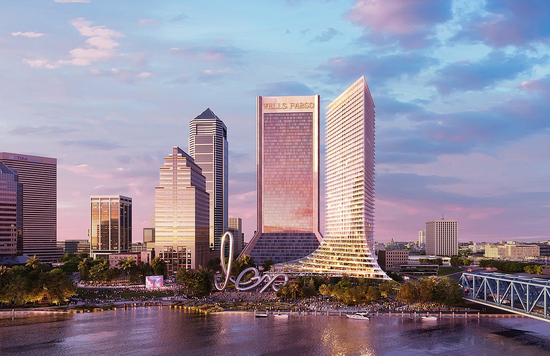 American Lions proposes a residential tower on part of the former Jacksonville Landing site adjacent to the Main Street Bridge.