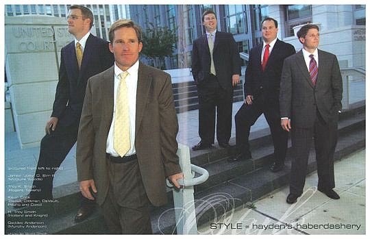 Troy Smith, front, and members of the Young Lawyers Section board when he was president of the group.