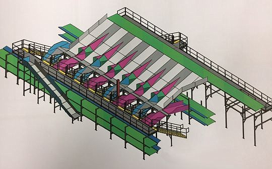 Plans reveal a sortation platform being built for Amazon.com at Westside Industrial Park.