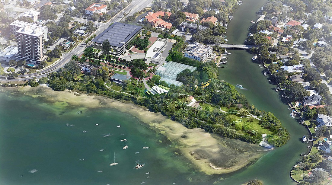 An aerial-view rendering of Marie Selby Botanical Gardensâ€™ Downtown Sarasota campus after its multiphase Master Plan is completed. (Courtesy photo)