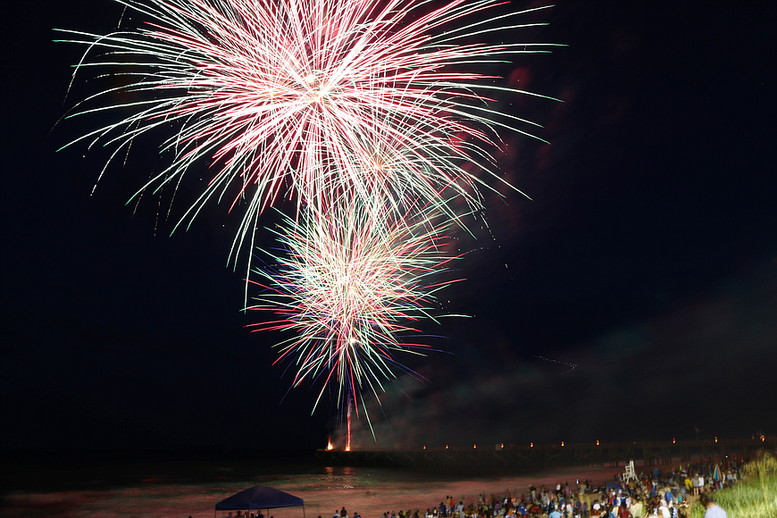 Fireworks at the Flagler Beach pier. File photo by Paige Wilson