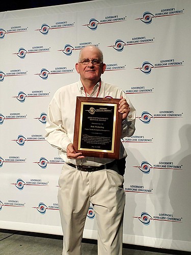Bob Pickering with his award. Courtesy photo