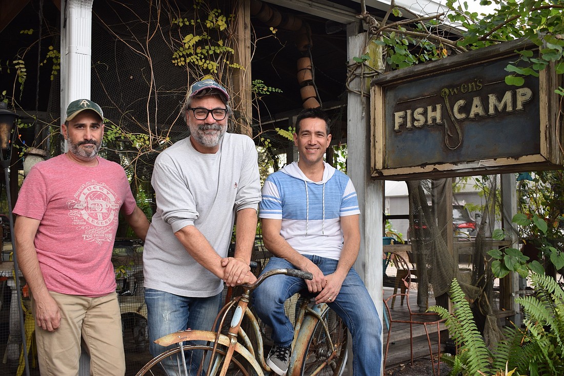 Paul, Mark and Rob Caragiulo first investigated expanding their restaurant business into Lakewood Ranch more than 20 years ago. Theyâ€™re soon opening a branch of downtown eatery Owenâ€™s Fish Camp in Waterside. (Photo: Liz Ramos)