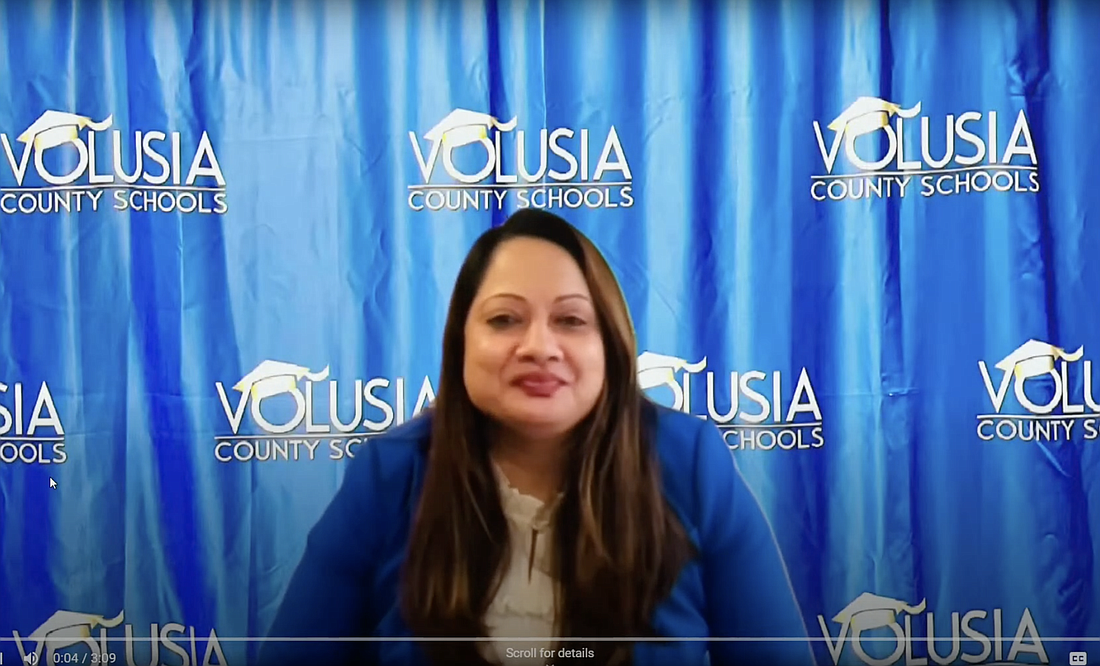 Carmen Balgobin's contract was approved by the Volusia County School Board during a special meeting on Tuesday, May 17. Courtesy of VCS' livestream