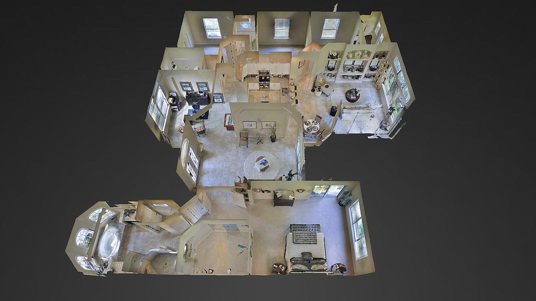 Matterport allows users to view an aerial, 3D floor plan before clicking their way through the house as a visitor.