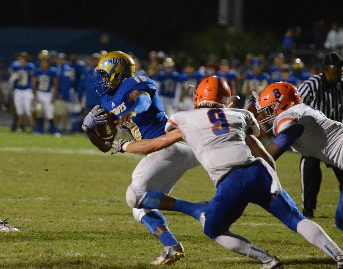The West Orange Warriors struggled to counter the potent rushing attack of the Osceola Kowboys.