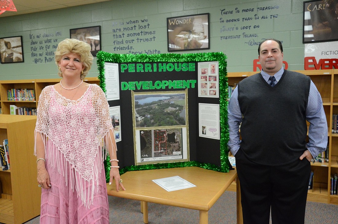 Angi Perretti, founder of PerriHouse Bed and Breakfast, and Dennis Abbate, president.