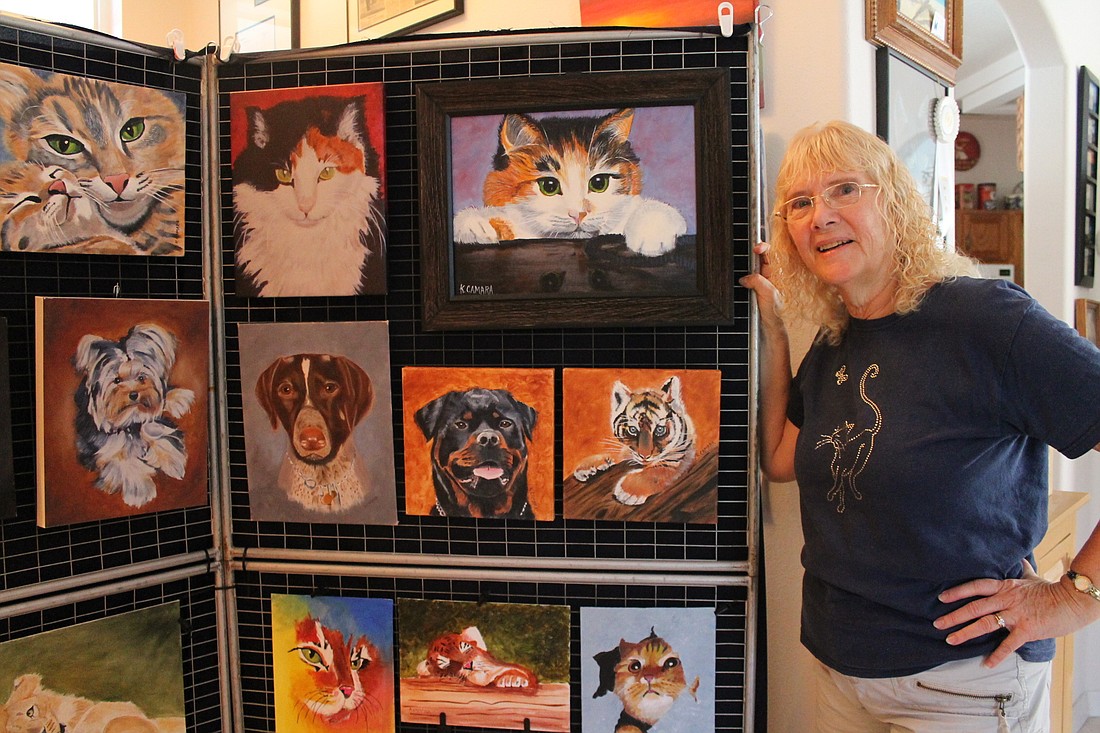 Katie Camara loves to paint animals and has led pet portrait workshops through the Winter Garden Art Association.