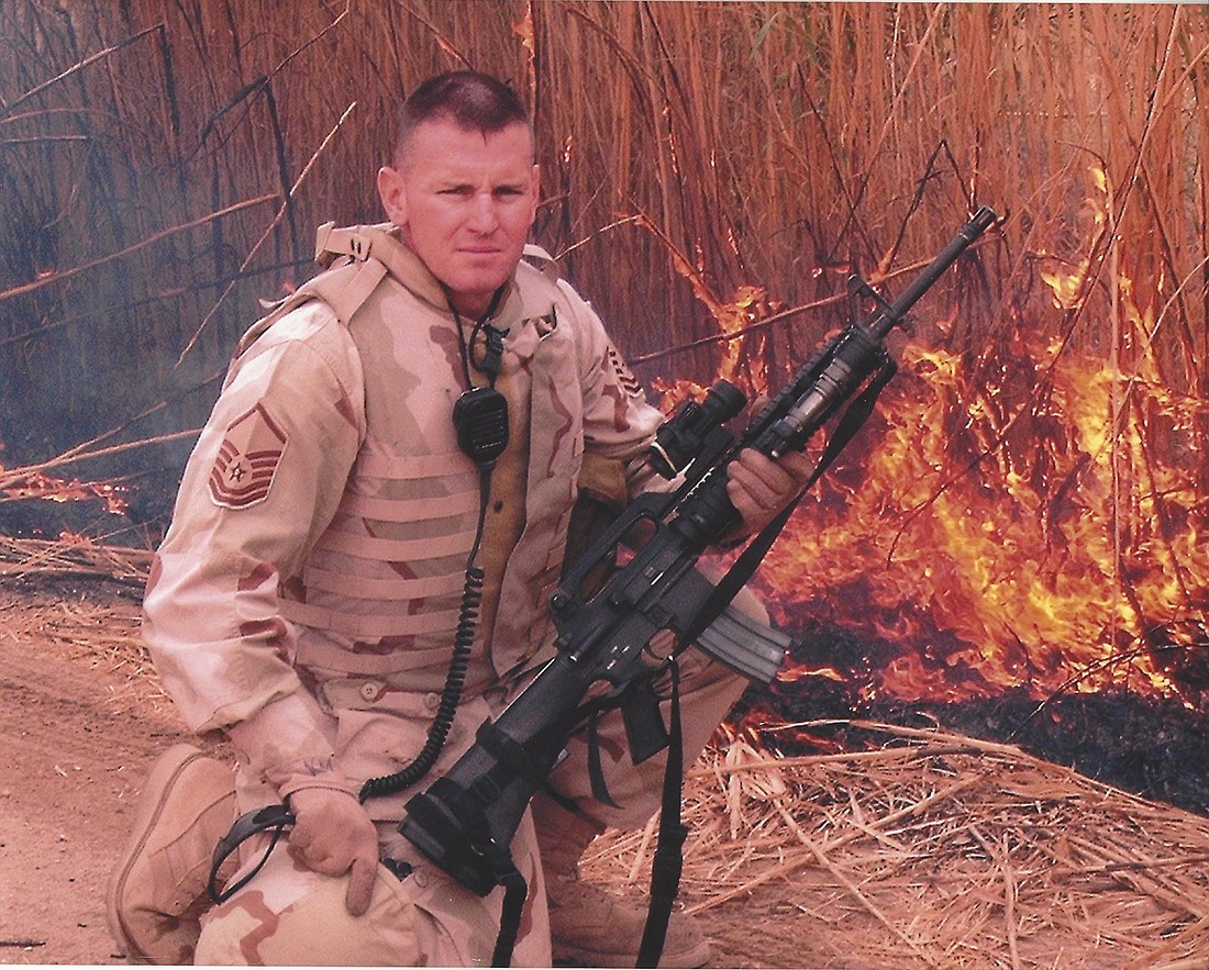 U.S. Air Force Master Sgt. Ken Moisan was deployed as a fire protection specialist Jan. 21 to Kuwait.