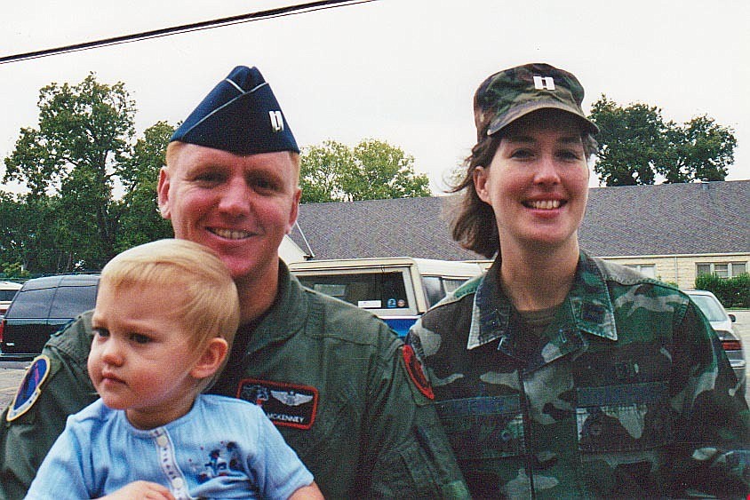 Kristen McKenney is following her fatherâ€™s and grandfatherâ€™s path to the U.S. Air Force Academy. With a young Kristen are her parents, David and Lori McKenney.
