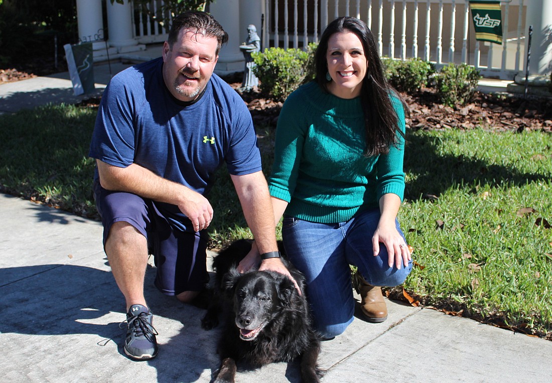 Bill and Rosemary Ford jokingly credit their relationship to Blackie, a 14-year-old black Lab mix.