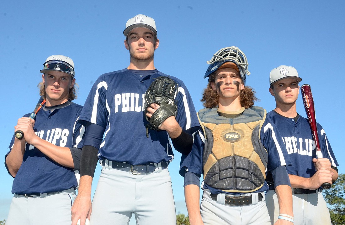 Steven RyzewskiDr. Phillips seniors Tanner May, left, Chris Moore, Ruben Saldana and Chase Cheek are hopeful for another playoff appearance this spring.