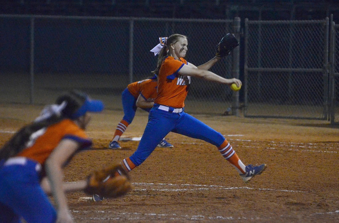 Lauren Mathis earned her 11th win of the season March 11, allowing just one run against rival Apopka. West Orange won the game, 5-1.