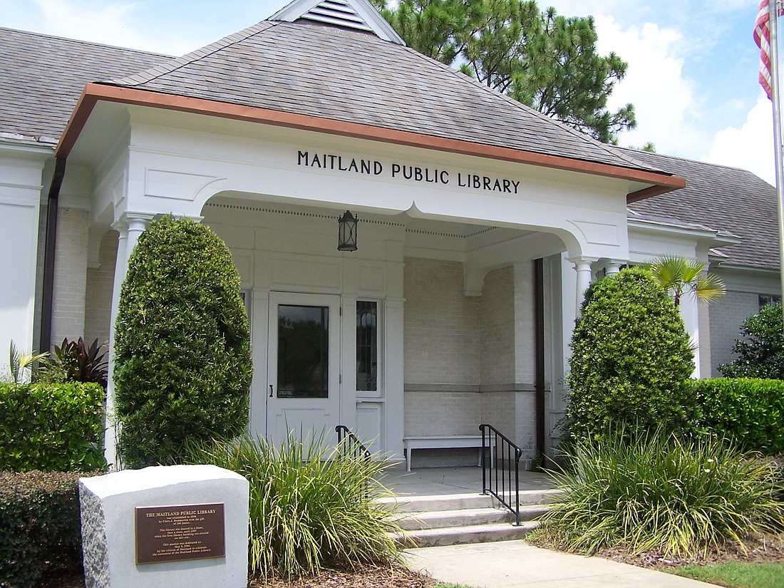 Photo courtesy of Maitland Public Library - The Maitland Public Library, 501 S. Maitland Ave., was the center of a heated discussion at Monday's City Council meeting. Councilman Phil Bonus last week recommended that the city "wind down" funding of the...