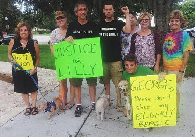 Photo by: Unique Michael - Protesters have pressured for the shooter of a dog to face charges.