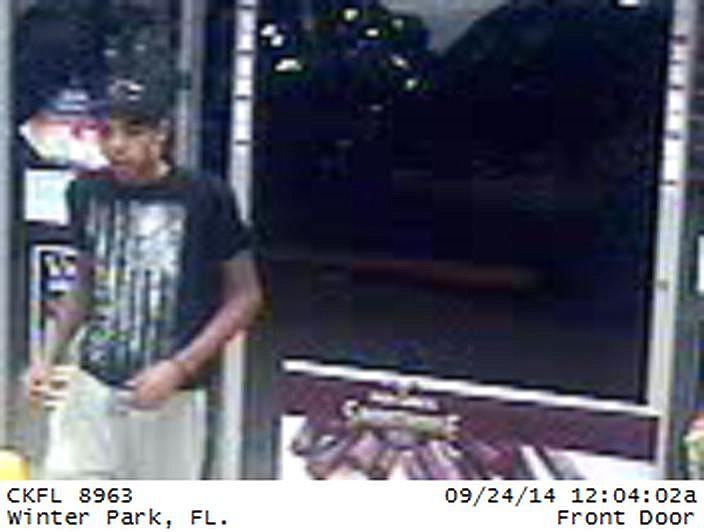Photo by: Winter Park Police Department - Police are looking for this suspect who allegedly robbed a woman just off Park Avenue.