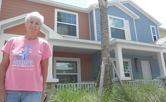 Photo by: BRITTNI LARSON - Beryl Wiltshire is a crew leader with Habitat for Humanity of Greater Orlando, but the 71-year-old prefers to be hands on with construction projects that build people new homes.
