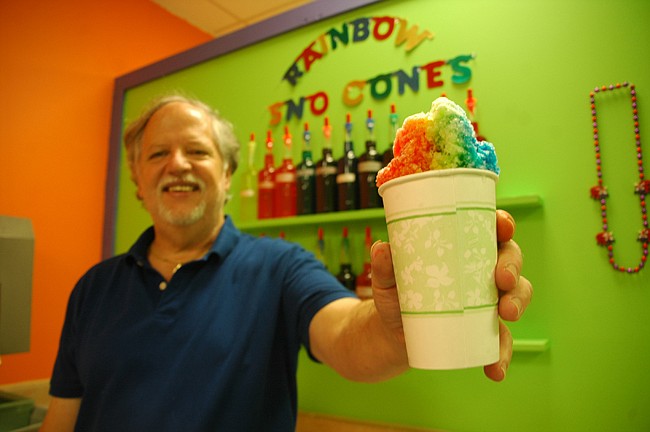 Photo by: Tim Freed - Bob Homer had to take his longtime snow cone business elsewhere after his landlord evicted him him after 19 years of success.