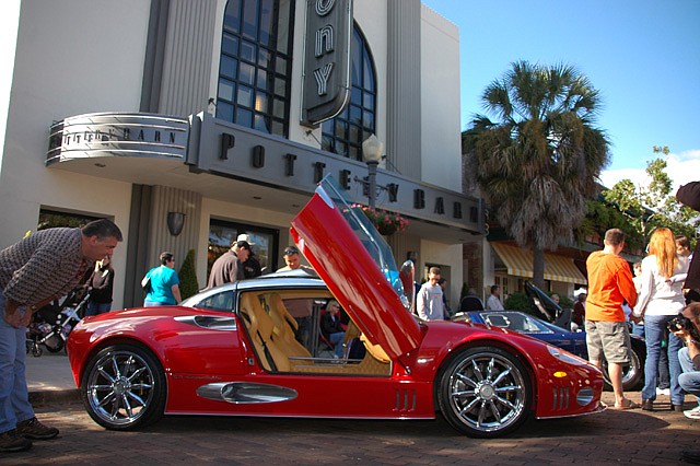 Photo by: Isaac Babcock - Exotic and classic cars dot the brick-lined streets at the ninth annual Winter Park Concours d'Elegance.