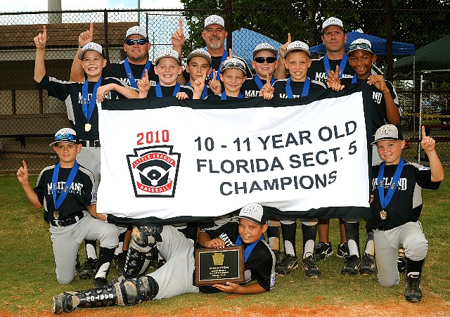 Maitland Little League's 10/11-year-old all-star team was victorious in the Florida Little League Section 5 tournament July 16-18.