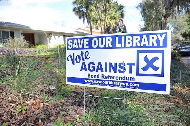 Photo by: Tim Freed - A movement to stop the library project has gained traction in the city, though seemingly not as much as project supporters.