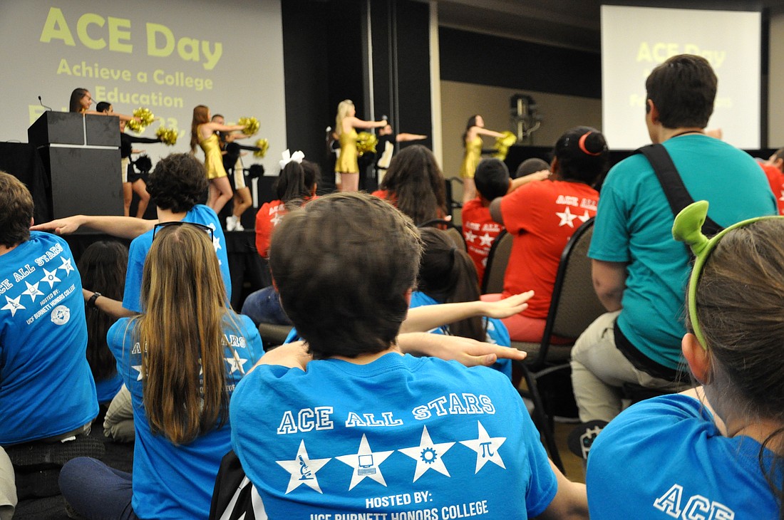 Photo by: Anne Lottman - Kids crowded a UCF ballroom to learn about their future in higher education.